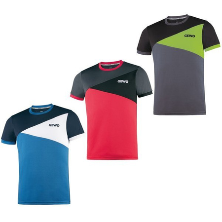 T-shirt Gewo Anzio szaro-czerwony poliester