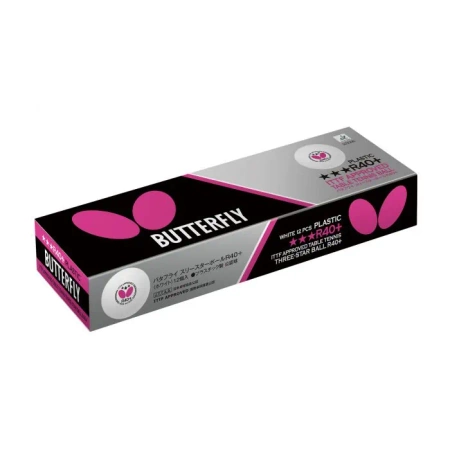 Piłki Butterfly Three-Star R40+ Ball (72-pak)