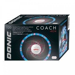 Piłki Donic  40+ Coach karton 120 szt. białe