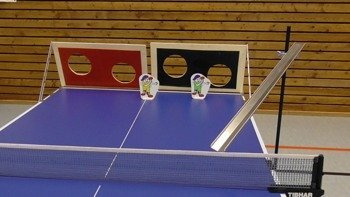 Bramka pinpongowa + 2 figurki Big Returny