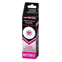 Piłki Butterfly Three-Star R40+ Ball (3-pak)