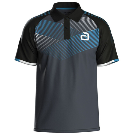 Koszulka Andro Avos poliester czarno-czerwona