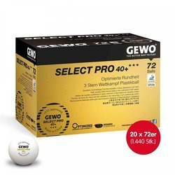 Piłki Gewo Select Pro 40+ *** - 72 szt. ABS 20 kartonów