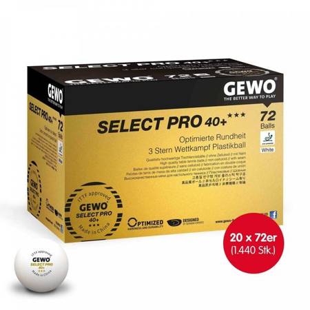 Piłki Gewo Select Pro 40+ *** - 72 szt. ABS 20 kartonów